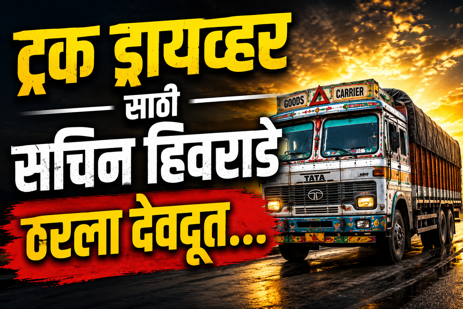 चालत्या ट्रकला लागली भीषण आग; सचिन हिवराडेंनी चालकाचा जीव वाचवला