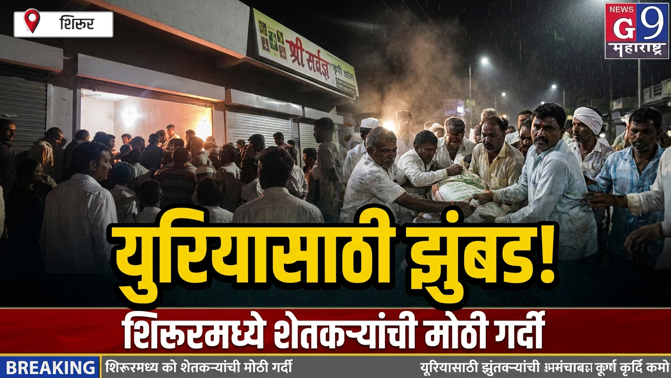 शिरूरमध्ये युरियासाठी शेतकऱ्यांची झुंबड! खत टंचाईने शेतकरी संतप्त