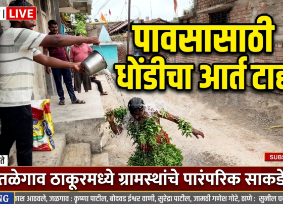 तळेगाव ठाकूरमध्ये पारंपरिक 'धोंडी'! पावसासाठी ग्रामस्थांचे आर्त साकडे